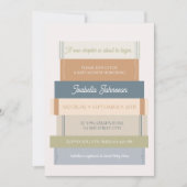 新しいチャプターストーリーブックブックラバーベビーシャワー 招待状 (正面)