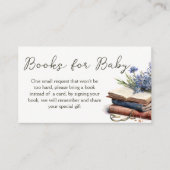 新しいチャプターストーリーブックベビーシャワー予約リクエスト エンクロージャーカード (正面)