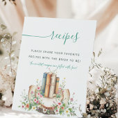 新しいチャプターストーリーブックレシピブライダルシャワーの署名 台座サイン