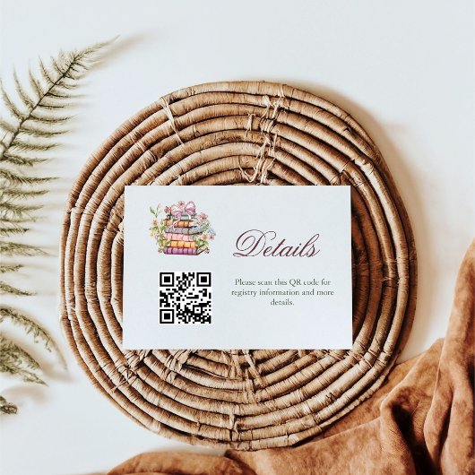 新しいチャプターストーリーブライダルシャワーのレジストリ詳細 エンクロージャーカード