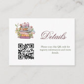 新しいチャプターストーリーブライダルシャワーのレジストリ詳細 エンクロージャーカード (正面)