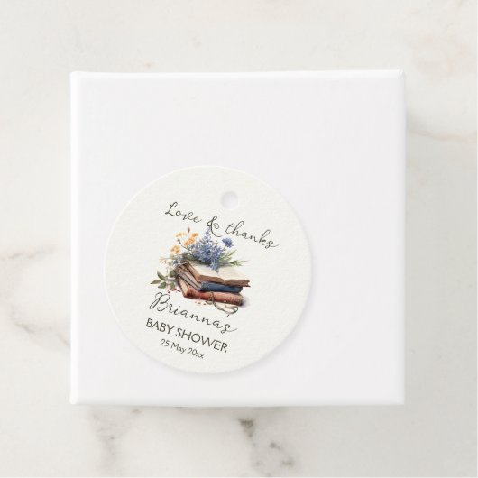 新しいチャプターストーリー本の赤ちゃんシャワーのお願い フェイバータグ (インサイチュ)