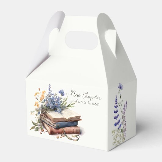 新しいチャプターストーリー本の赤ちゃんシャワー印刷 フェイバーボックス (裏面サイド)