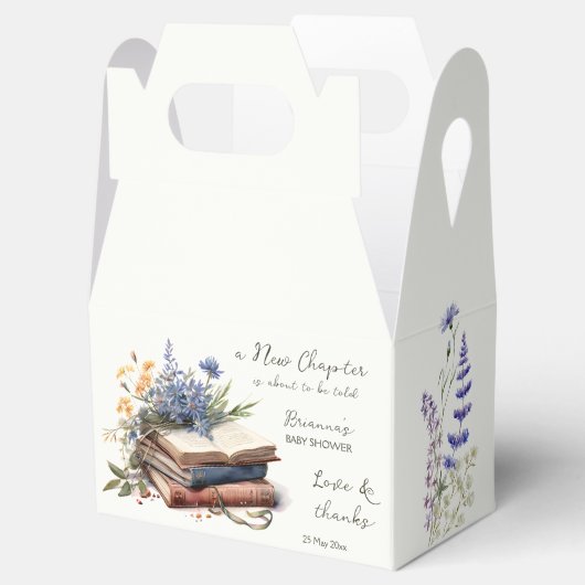 新しいチャプターストーリー本の赤ちゃんシャワー印刷 フェイバーボックス