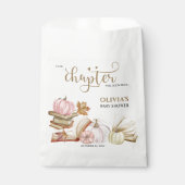 新しいチャプターテーマブルーパンプキンベビーシャワー フェイバーバッグ (正面)