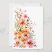 新しいチャプターハート男女兼用ベビーシャワー 招待状 (裏面)