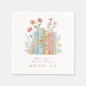 新しいチャプターパステルブックガーデン スタンダードカクテルナプキン (正面)