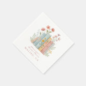 新しいチャプターパステルブックガーデン スタンダードカクテルナプキン (角)