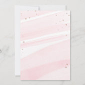 新しいチャプターピンクの弓ワイルドフラワーベビーシャワー 招待状 (裏面)