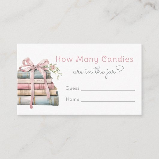 新しいチャプターピンクボウキャンディゲームの数 エンクロージャーカード (正面)