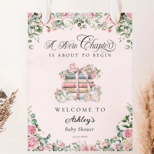 新しいチャプターピンクボウフローラベビーシャワーへようこそ ポスター