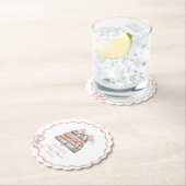 新しいチャプターピンクリボンボーガールベイビーシャワー ペーパーコースター (インサイチュ)