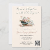 新しいチャプターフローラストーリーブックブライダルシャワー 招待状 (正面)