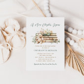 新しいチャプターフローラブックをテーマにした赤ちゃんシャワー 招待状