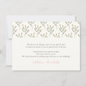 新しいチャプターフローラブライダルシャワーありがとう ノートカード (裏面)