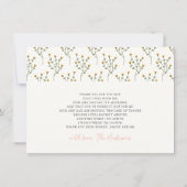 新しいチャプターフローラ赤ちゃんシャワーありがとう ノートカード (裏面)