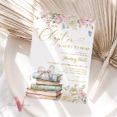 新しいチャプターブックス金ゴールドブライダルシャワーへの招待 招待状