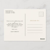 新しいチャプターブライダルシャワーありがとう ポストカード (裏面)