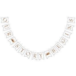 新しいチャプターブライダルシャワーの始まり バンティングフラッグ