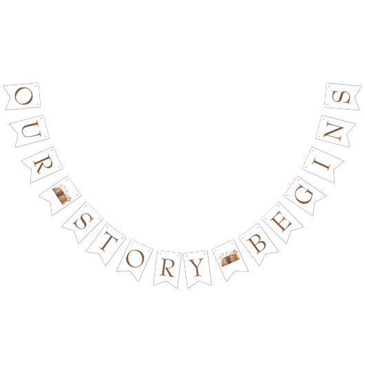 新しいチャプターブライダルシャワーの始まり バンティングフラッグ (全)