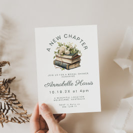 新しいチャプターブライダルシャワーフローラ 招待状