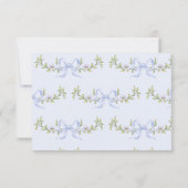 新しいチャプターブルーボウ赤ちゃんシャワー サンキューカード (裏面)