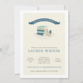 新しいチャプターベビーシャワー招待状-青 招待状 (正面)