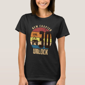 新しいチャプターレベル30ロック解除レトロ30th誕生日 tシャツ