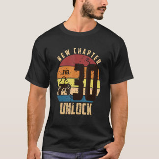 新しいチャプターレベル30ロック解除レトロ30th誕生日 tシャツ