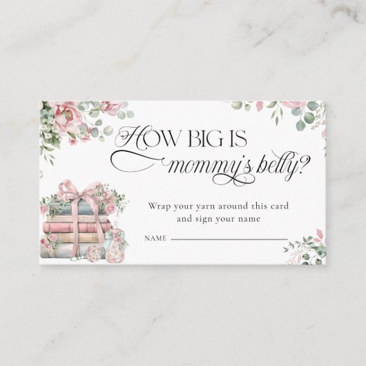 新しいチャプター弓フローラどのように大きいかママの腹 エンクロージャーカード (正面)
