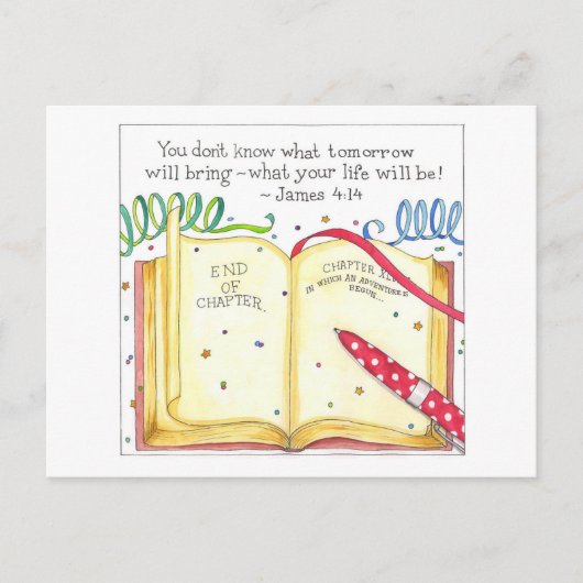 新しいチャプター感動的ポストカード ポストカード (正面)