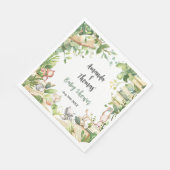 新しいチャプター森林動物の赤ちゃんシャワー スタンダードランチョンナプキン (角)