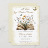 新しいチャプター男女兼用の赤ちゃんシャワーをストーリーブック 招待状 (正面/裏面)