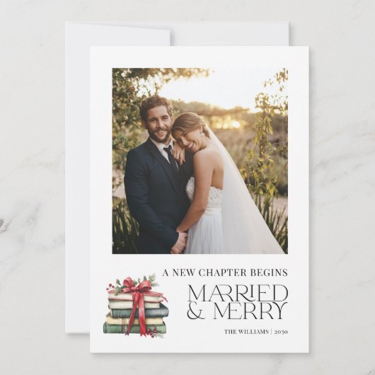 新しいチャプター結婚したと新しいメリーRed Bowの写真 シーズンカード (正面)