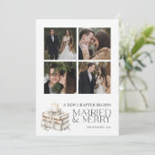 新しいチャプター結婚した&ベージュ新メリー婚4枚の写真 シーズンカード (スタンド正面)