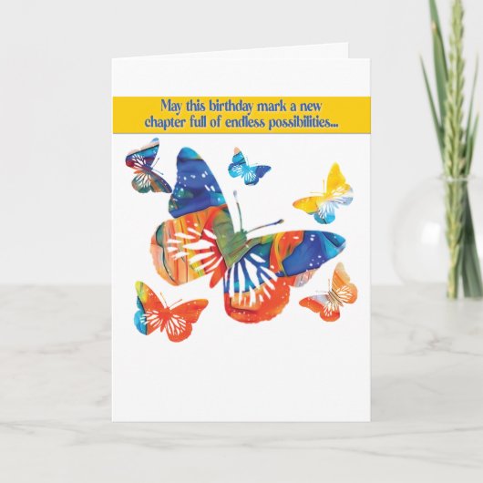 新しいチャプター誕生日カード カード (正面)
