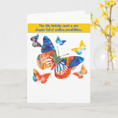 新しいチャプター誕生日カード カード (黄色い花)