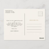 新しいチャプター赤ちゃんシャワーありがとう ポストカード (裏面)