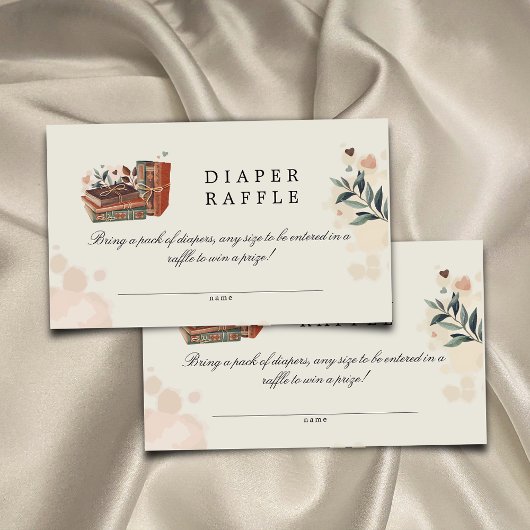 新しいチャプター赤ちゃんシャワーおむつラッフル エンクロージャーカード