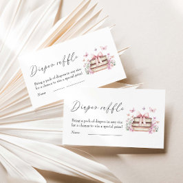 新しいチャプター赤ちゃんシャワーおむつラッフル エンクロージャーカード