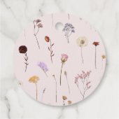 新しいチャプター赤ちゃんシャワーのストーリーブックワイルドフラワー フェイバータグ (裏面)