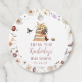 新しいチャプター赤ちゃんシャワーのストーリーブックワイルドフラワー フェイバータグ (正面)