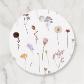 新しいチャプター赤ちゃんシャワーのストーリーブックワイルドフラワー フェイバータグ (裏面)