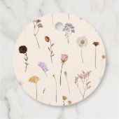 新しいチャプター赤ちゃんシャワーのストーリーブックワイルドフラワー フェイバータグ (裏面)