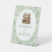 新しいチャプター赤ちゃんシャワーのワイルドフラワーカード&ギフト 台座サイン (正面)