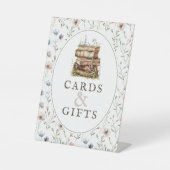 新しいチャプター赤ちゃんシャワーのワイルドフラワーカード&ギフト 台座サイン (正面)