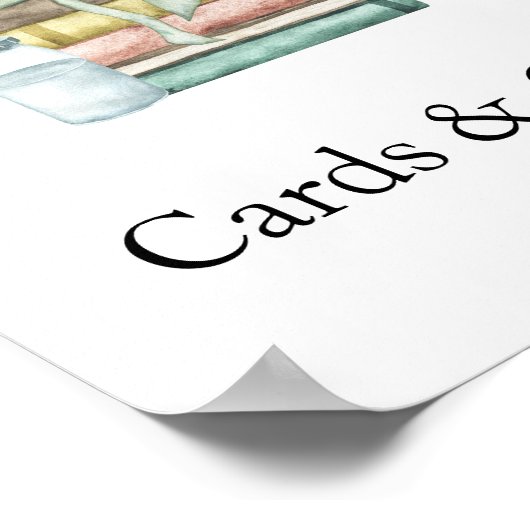 新しいチャプター赤ちゃんシャワーカードとギフト ポスター (角)