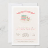 新しいチャプター赤ちゃんシャワー招待状 – ピンク 招待状 (正面)