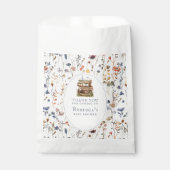 新しいチャプター赤ちゃんシャワー水色、ワイルドフラワー フェイバーバッグ (正面)