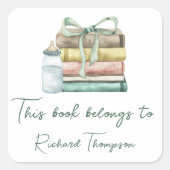 新しいチャプター赤ちゃんシャワー – この本は属している スクエアシール (正面)